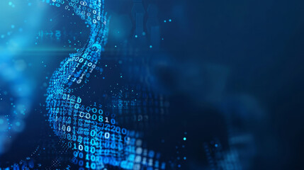Fototapete - Abstract image of a digital dna structure symbolizing innovation in healthcare technology