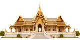 Fototapeta Zwierzęta - thai temple isolated on white