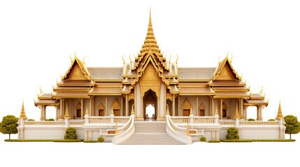 thai temple isolated on white