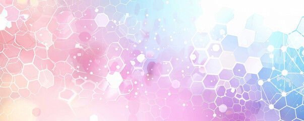 Fototapete - Abstract medical background with hexagonal pattern