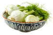 Fennel in a Bowl Isolated on a Transparent Background