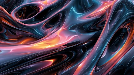 Wall Mural - Abstract background with glowing lines