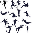 set of Futsal silhouette
