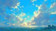 Capture the stunning interplay of sunlight and clouds in your painting