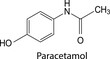 Paracetamol molecule structure, chemical formula
