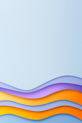 Wall Mural - Abstract wavy background in blue, white, orange, and purple colors. Wallpaper, background.