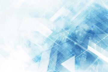 Wall Mural - graphic abstract background with light blue and white geometric shapes, abstract grey and blue geome