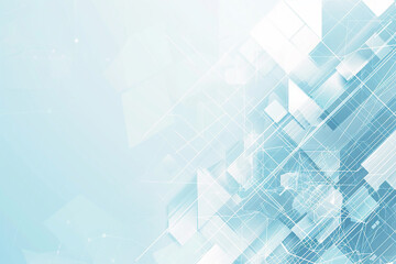 Wall Mural - graphic abstract background with light blue and white geometric shapes, abstract grey and blue geome