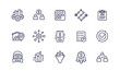 © nexusby - business management line icons on white, vector set