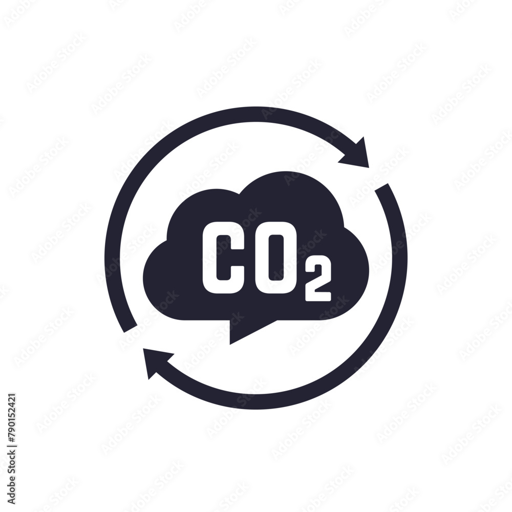 Decarcinisation decarbonisation icon, reducing carbon footprint vector pictogram Stock ...