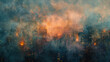 An abstract canvas where the smoke takes on the appearance of a city skyline at dusk, lights twinkling through the haze.