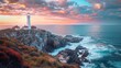 A picturesque lighthouse on a rocky Australian coastline.