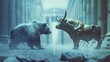 Market Symbolism: The Bear and Bull Clash
