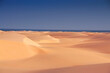 desert landscape. calm colors and minimalist lines