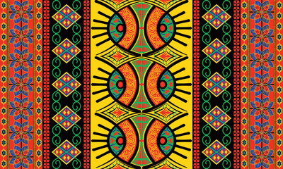 African ethnic native pattern.Traditional kente,ankara,kitenge,chitenge,capulana african wax print fabric pattern.Abstract vector motif pattern.For fabric,clothing,blanket,carpet,woven,wrap,decoration