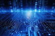 © Neha - Abstract Technology Background, blue circuit board pattern,
