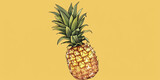 Fototapeta Do akwarium - Illustration of a pineapple