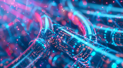 Wall Mural - internet technology. data channel cable. cyber network of information flows. high speed internet