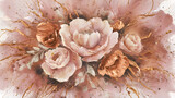 Fototapeta  - Armonía floral: La perfecta fusión entre la naturaleza y el arte, este arreglo evoca la delicadeza de un ramo fresco, ofreciendo una experiencia visual que deleita y enamora