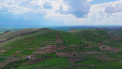 Wall Mural - Aerial 4K videos od Mardin old town mesopotamia view