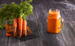 organic fresh carrots for juice and healthy eating