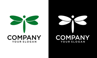 Wall Mural - Dragonfly Simple Minimalist Logo Template