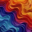 Abstract coloring gradient background with visual wave, swirl and lighting effects with grain effect added, generative AI.