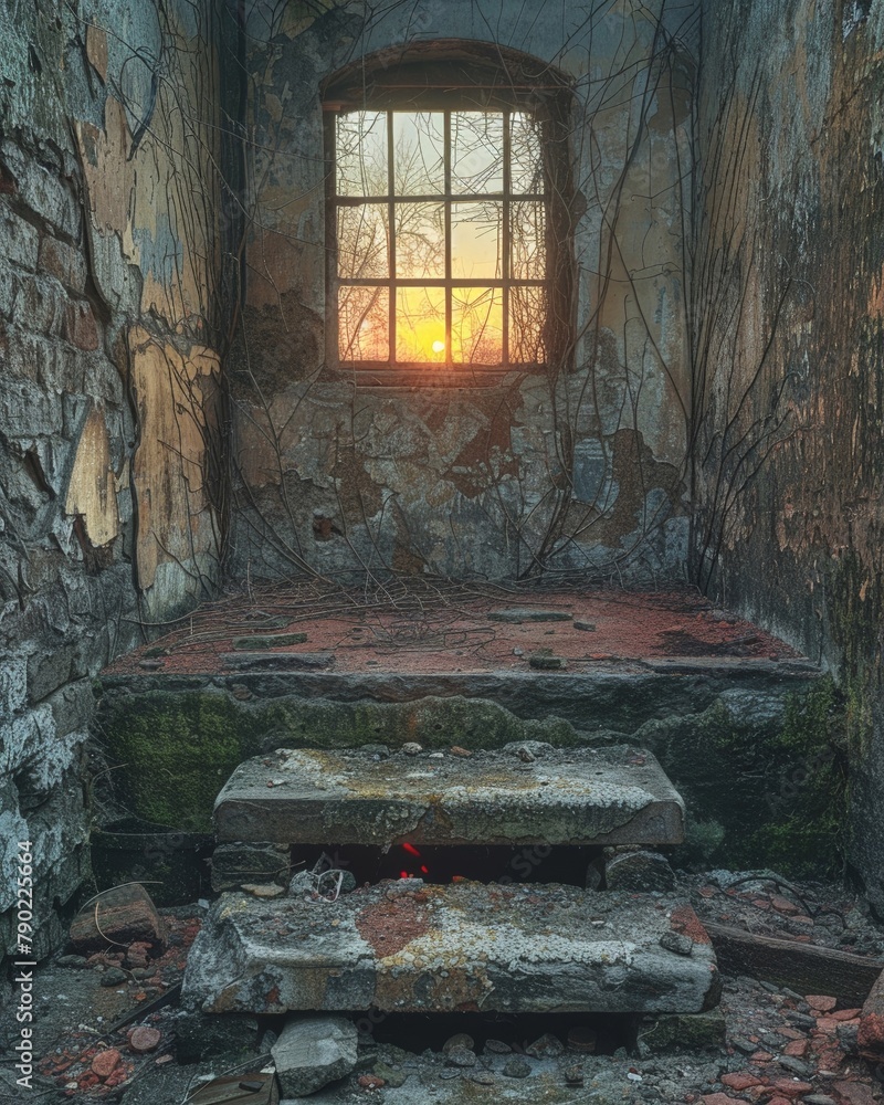 Time shattered ruins, epochs collide, remnants of past and future ...