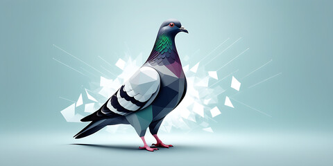 Canvas Print - Pigeon animal abstract