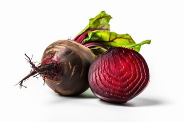 Wall Mural - beetroot on white background