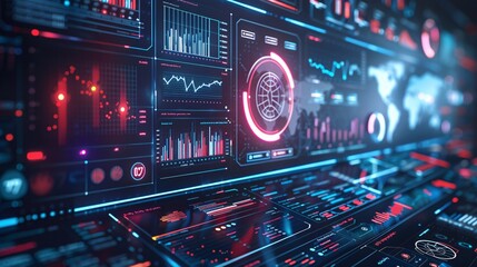 financial graph on technology abstract background