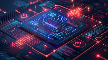 financial graph on technology abstract background
