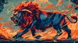 Captivating Fusion of Lion and Ox in Art