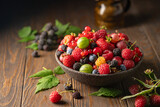 Fototapeta Mapy - Various fresh berries