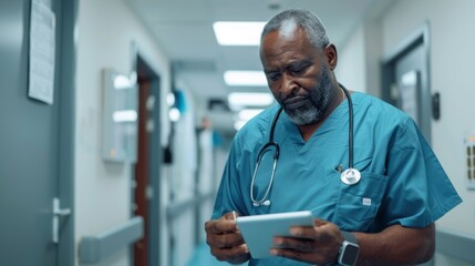 Poster - A Doctor Reviewing Patient Information