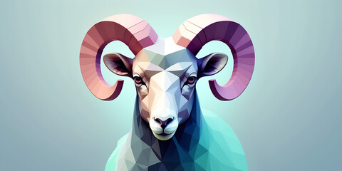 Wall Mural - ram animal abstract illustration