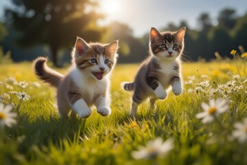 Kitten on the grass