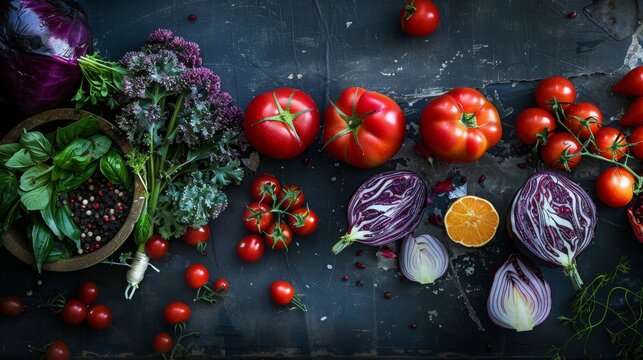 the healthiest foods in one picture, food photography, 16:9
