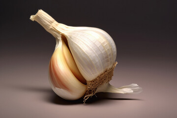 Poster - fresh white garlic cloves