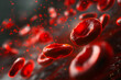 red blood cells flowing through vein