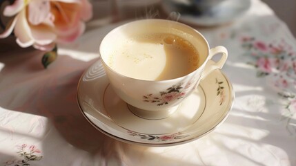 Canvas Print - Tea with milk