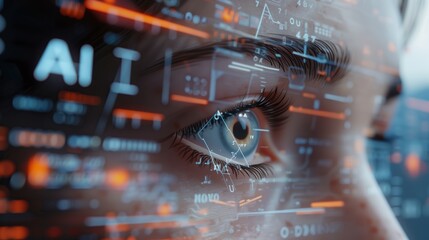 The image conveys the idea of interaction between humans and AI in solving complex problems and creating innovative solutions.