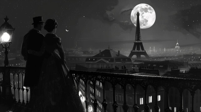 Paris Moonlight Mystery manga style