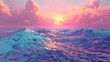 OCEAN VIEW SUNSET WALLPAPER BACKGROUND