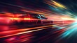 blurry car speed background, transportation and digital concept