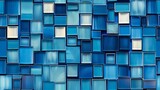 Fototapeta Przestrzenne - blue  square grid background