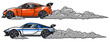 Motorsports competition vintage sticker colorful
