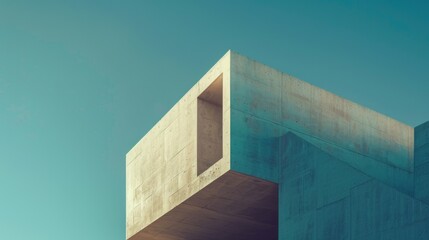 Poster - A building with a clock on it against the sky, AI