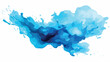 Blue watercolor splotch 2d flat cartoon vactor illu