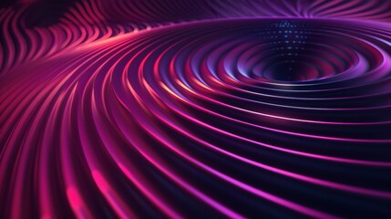 Wall Mural - a purple and pink swirl of lines on a black background, ai